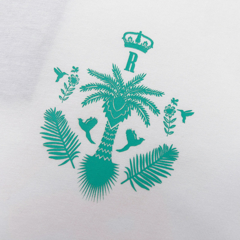 Rhude T-shirt Micro Label Letter Coconut Pattern Short Sleeve T-shirt
