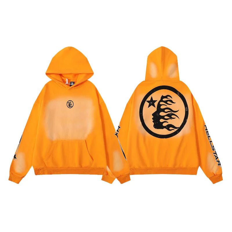 Hellstar Hoodie & Pants Vintage Washed Old Hooded Sweater Hoodie