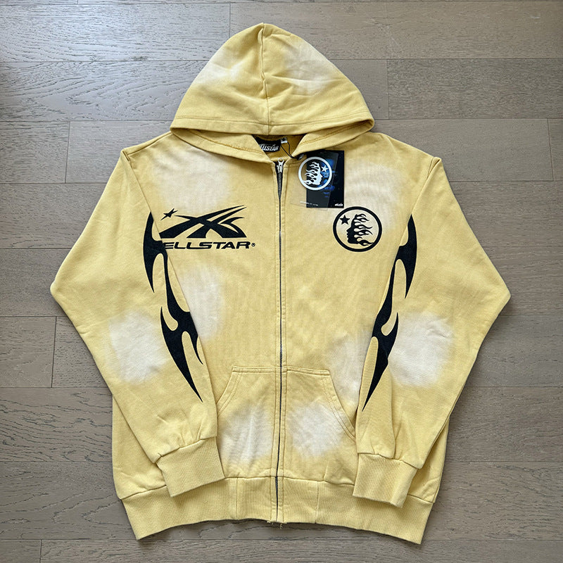 Hellstar Hoodie & Pants autumn wash make old hoodies sweater