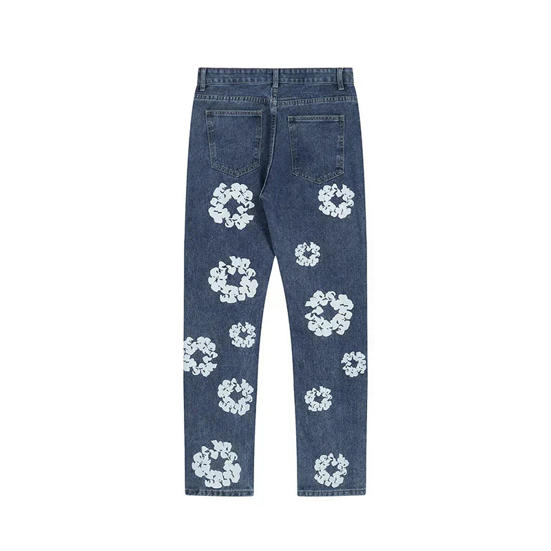 Denim Tears Outfit:Hoodie/Sweatpants (Separate Purchase Options) Casual Denim Jacket Coat Jeans Suit
