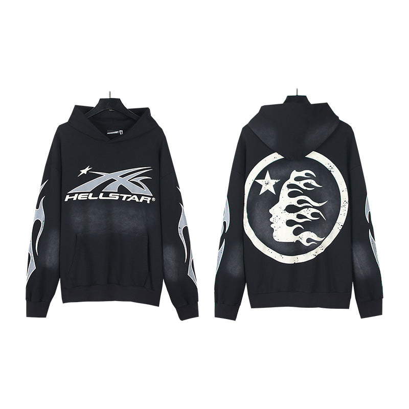 Hellstar Hoodie & Pants Wash Water Make Old Hoodies Sweater Trousers
