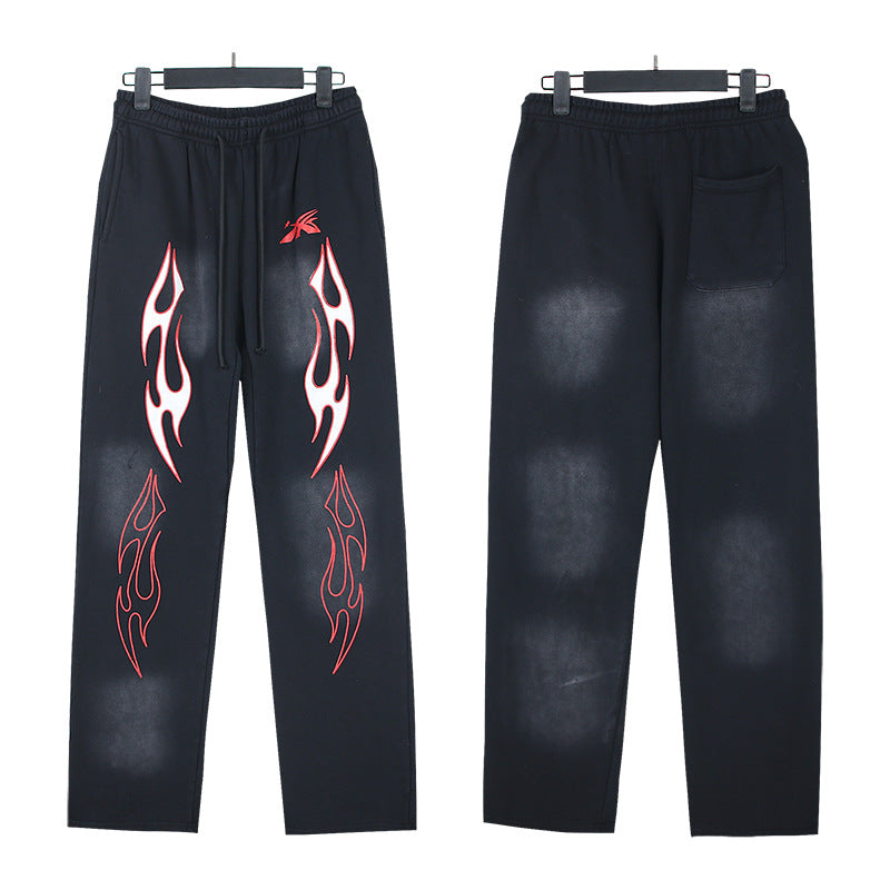 Hellstar Hoodie & Pants Wash Water Make Old Hoodies Sweater Trousers