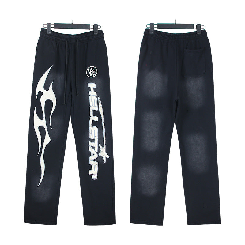 Hellstar Hoodie & Pants Wash Water Make Old Hoodies Sweater Trousers