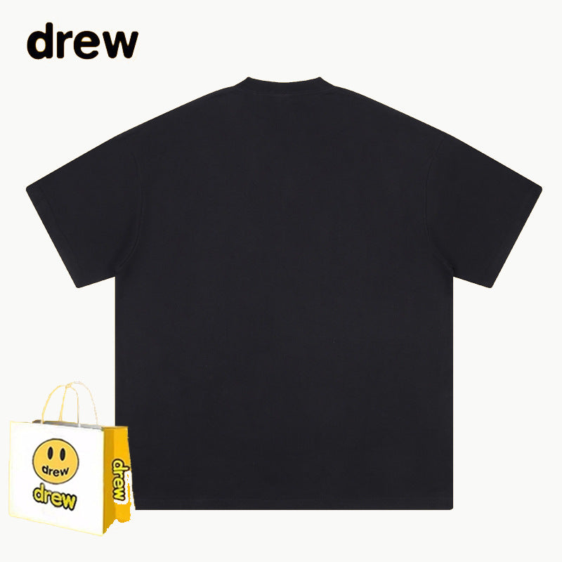 Drew T-shirts Smiley Face Short-Sleeved T-shirt Men's Short-Sleeved T-shirt