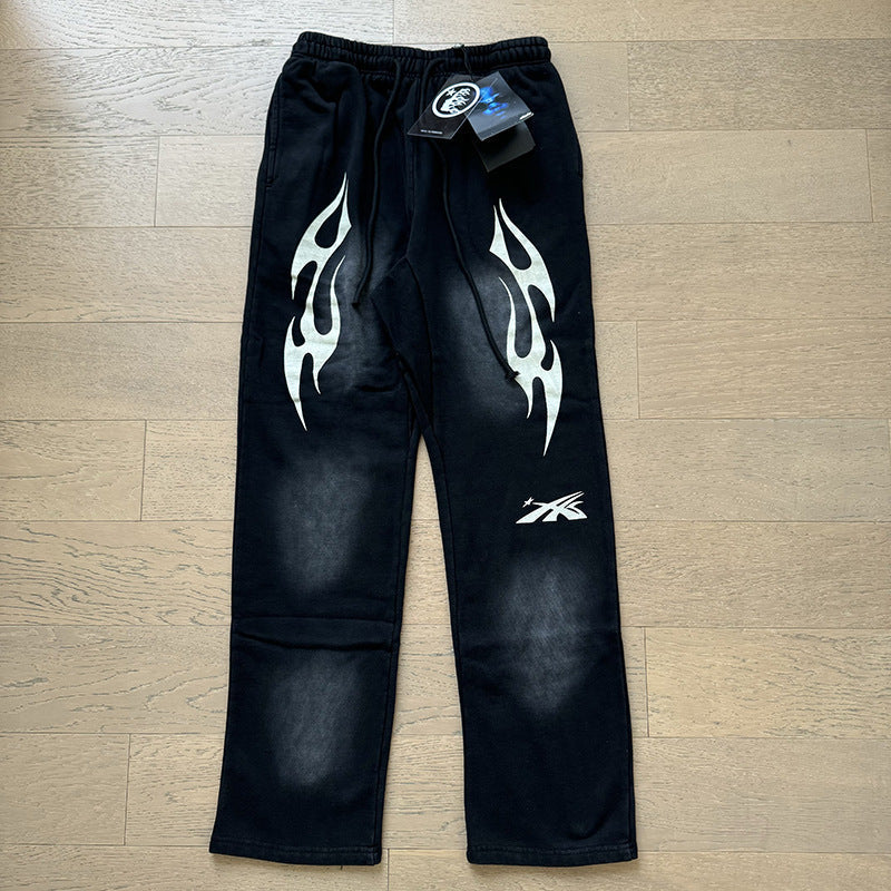 Hellstar Hoodie & Pants autumn wash make old hoodies sweater