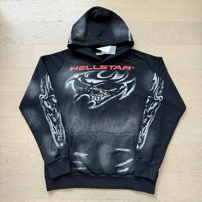 Hellstar Hoodie & Pants autumn wash make old hoodies sweater