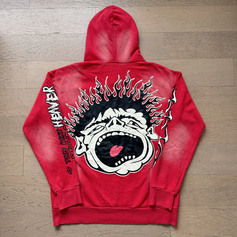 Hellstar Hoodie & Pants autumn wash make old hoodies sweater