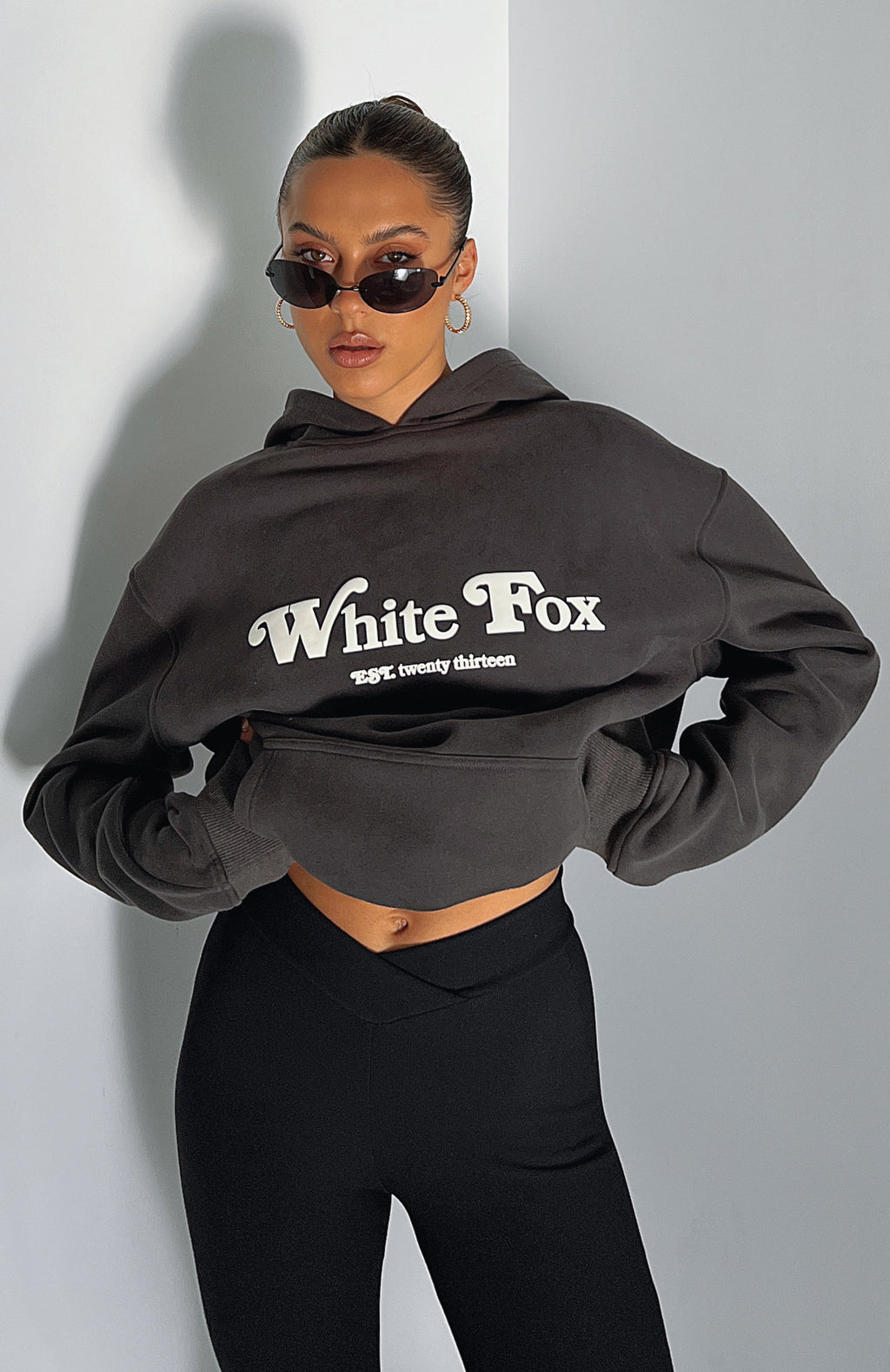 Twin Flame Oversized Hoodie - Charcoal