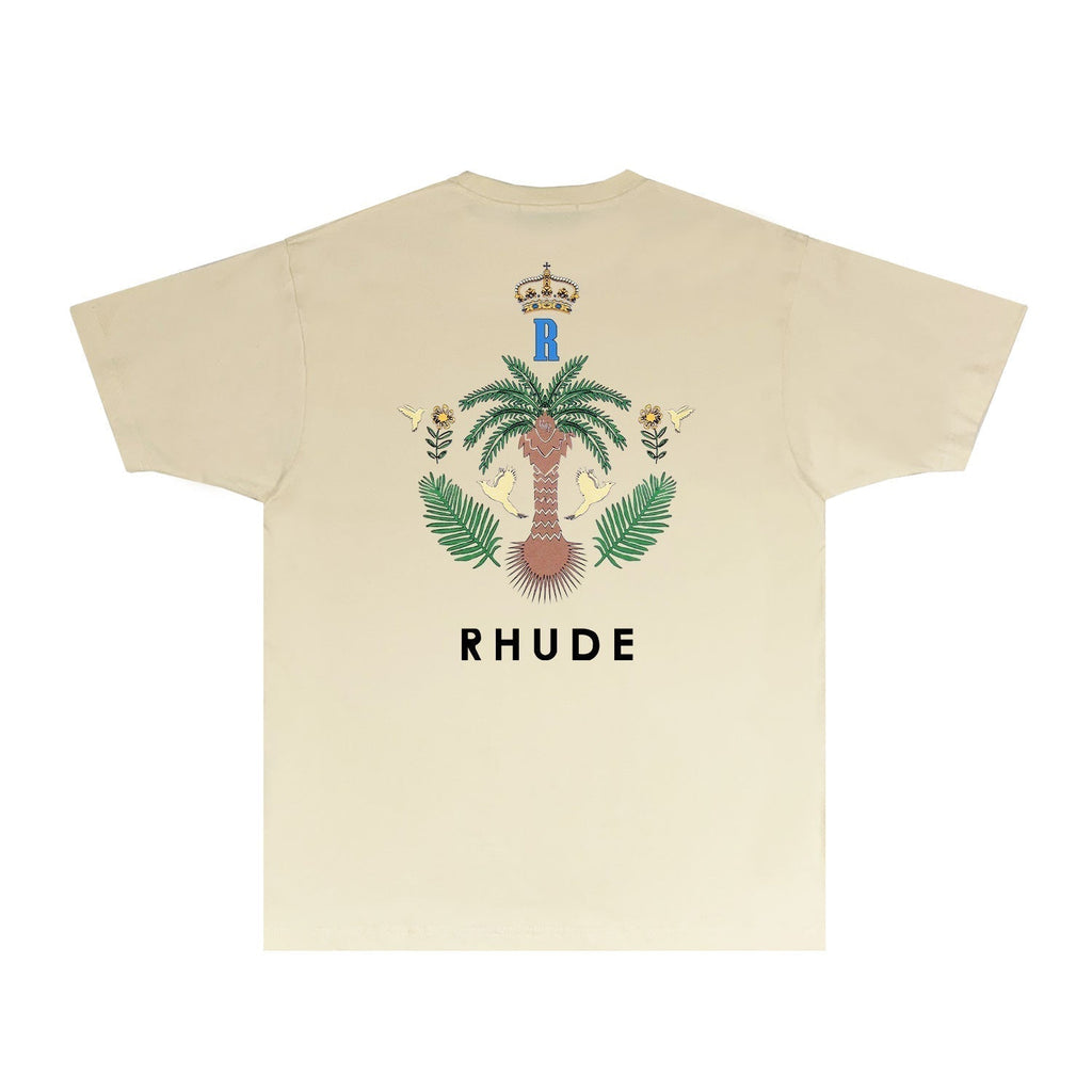Rhude T-shirts Printed Trendy Pure Cotton